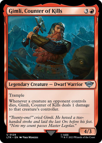 Gimli, Counter of Kills LTR Legendary Creature Dwarf Warrior NM