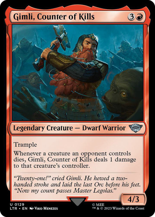 Gimli, Counter of Kills LTR Legendary Creature Dwarf Warrior NM