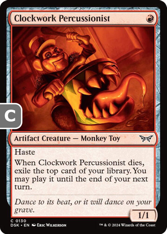 Clockwork Percussionist DSK Artifact Creature Monkey Toy NM