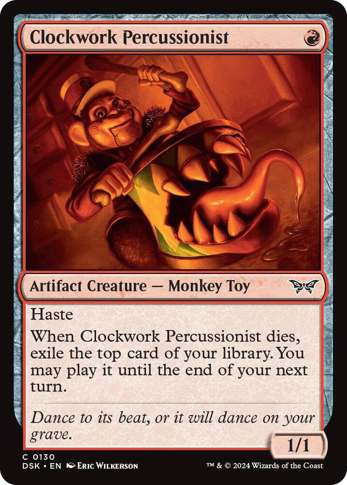 Clockwork Percussionist DSK Artifact Creature Monkey Toy NM
