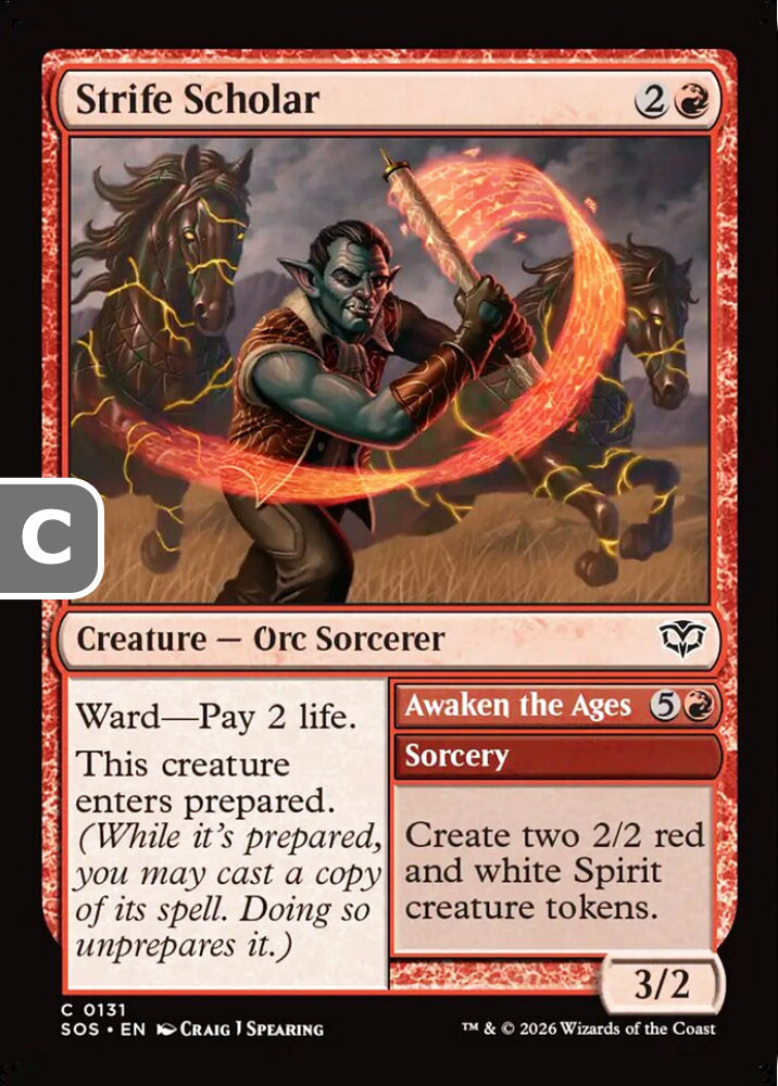 Strife Scholar SOS Creature Orc Sorcerer NM