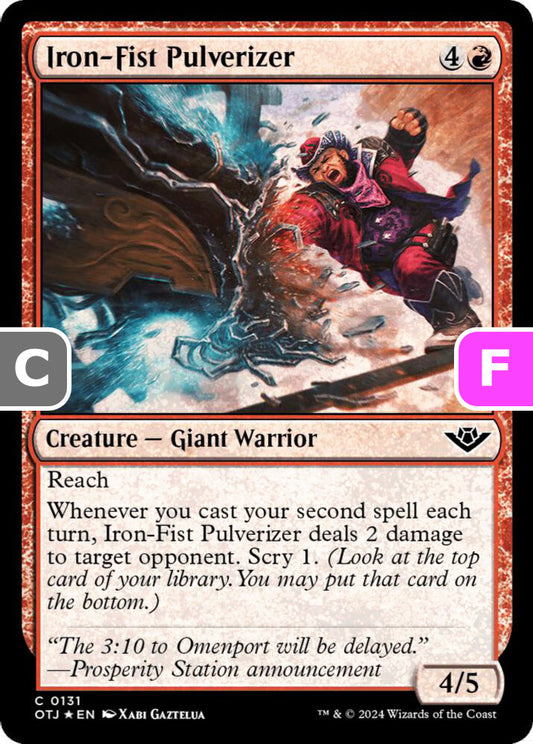 Iron-Fist Pulverizer Creature Giant Warrior OTJ *Foil* NM