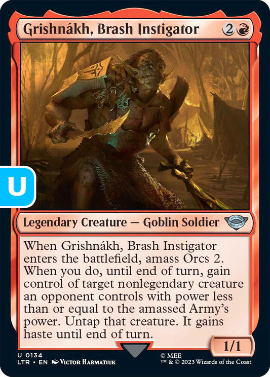 Grishnakh, Brash Instigator LTR Legendary Creature Goblin Soldier NM
