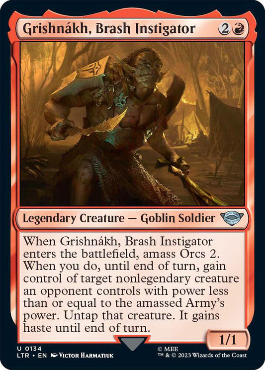 Grishnakh, Brash Instigator LTR Legendary Creature Goblin Soldier NM