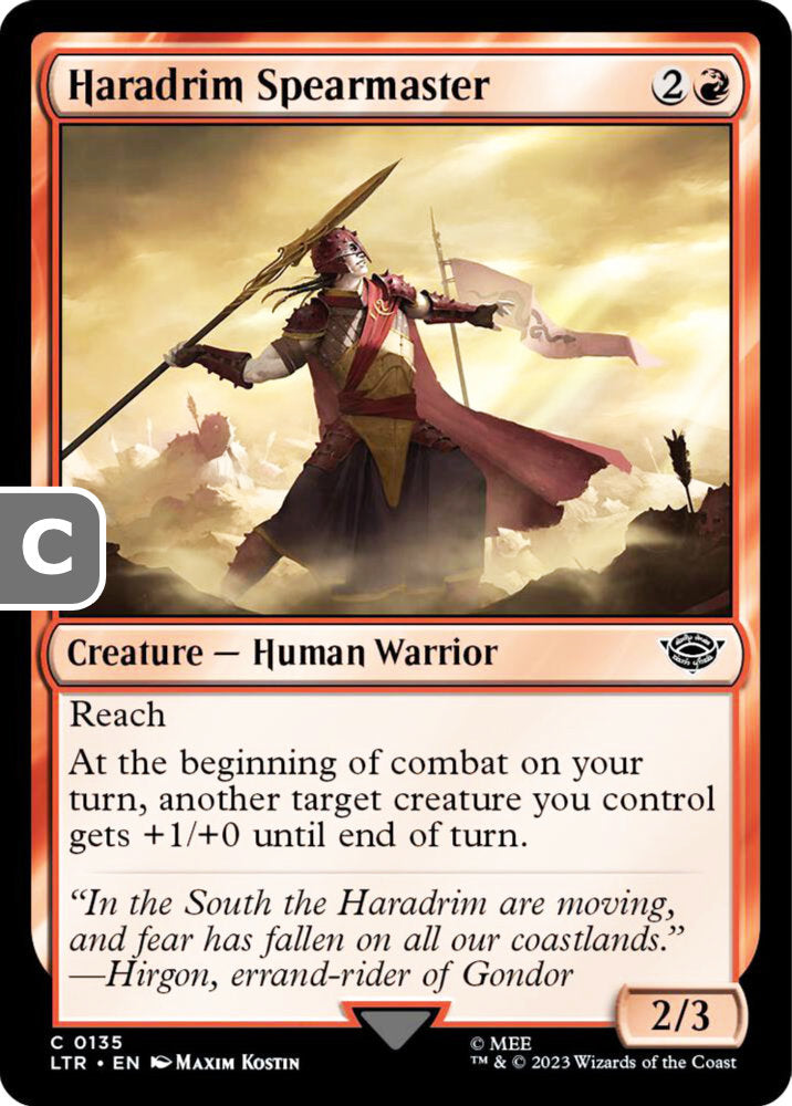Haradrim Spearmaster LTR Creature Human Warrior NM