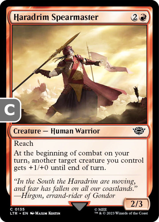 Haradrim Spearmaster LTR Creature Human Warrior NM