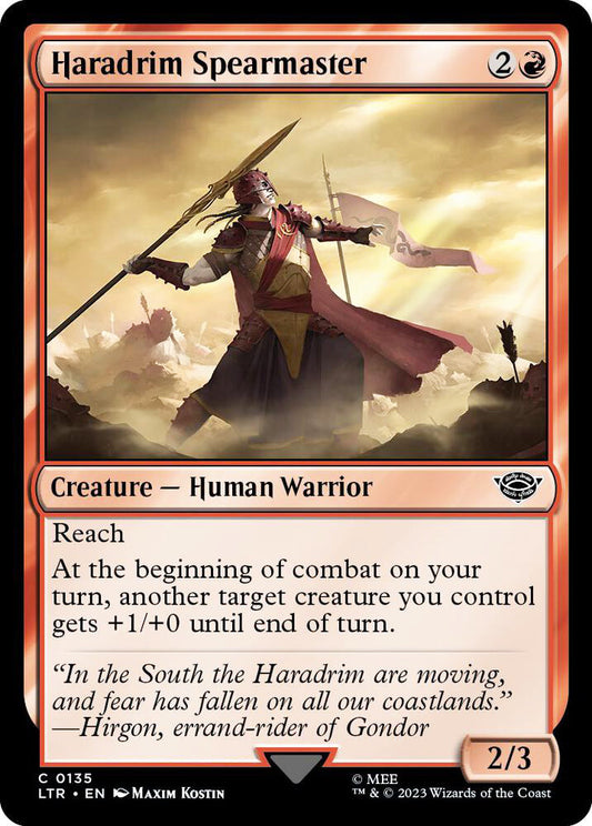 Haradrim Spearmaster LTR Creature Human Warrior NM