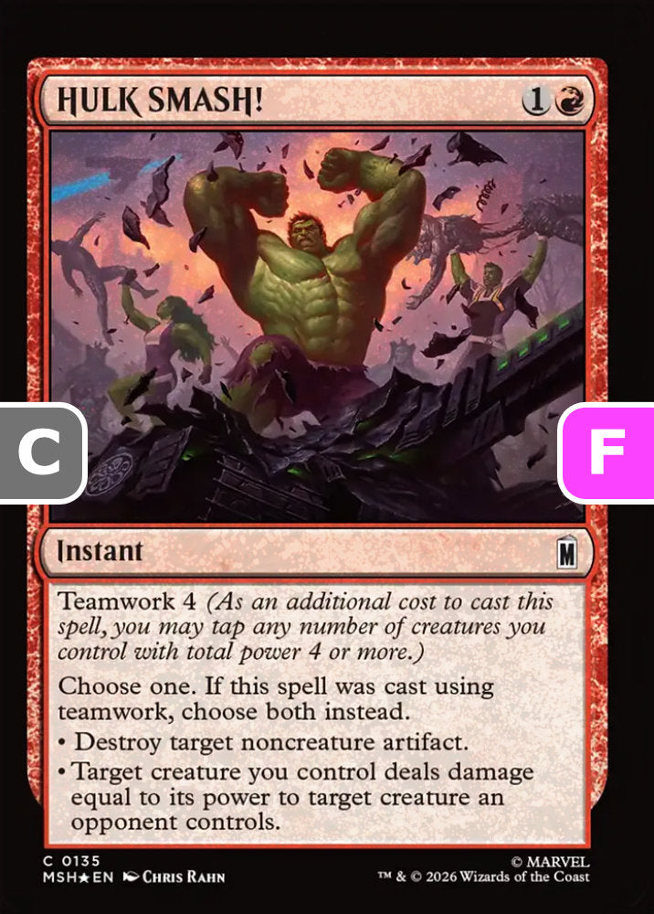 HULK SMASH! MSH Instant  *Foil* NM