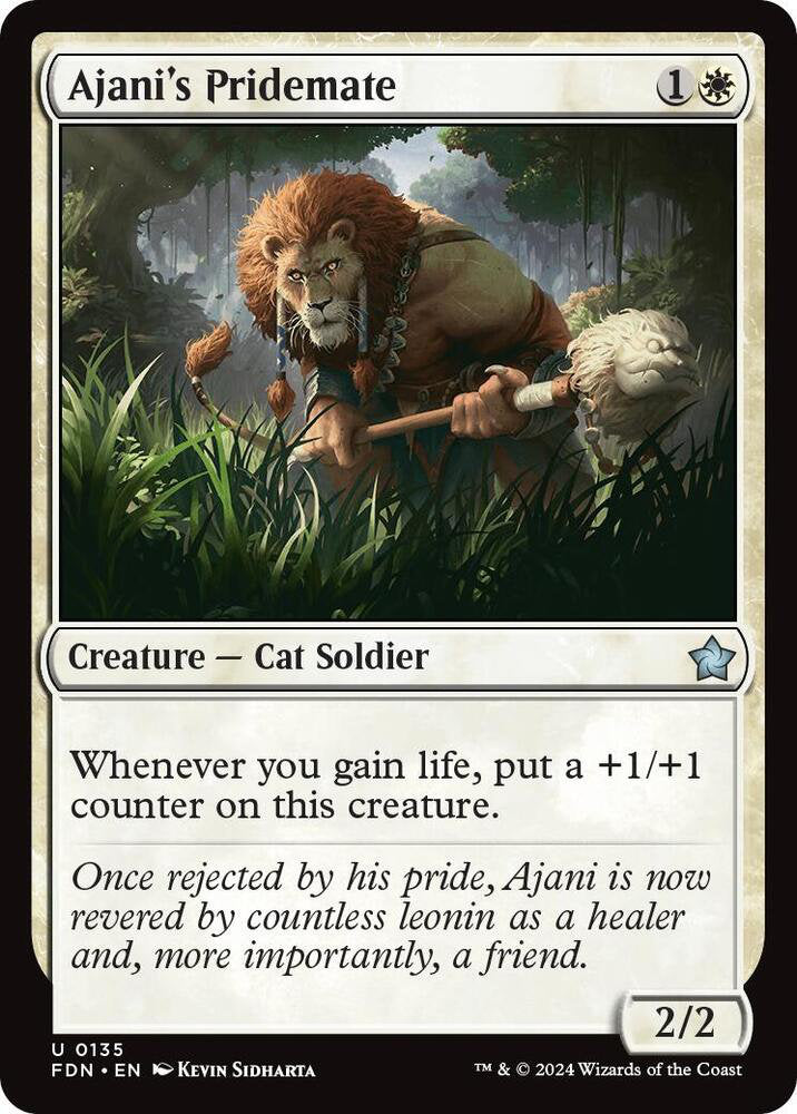Ajani's Pridemate FDN Creature Cat Soldier NM