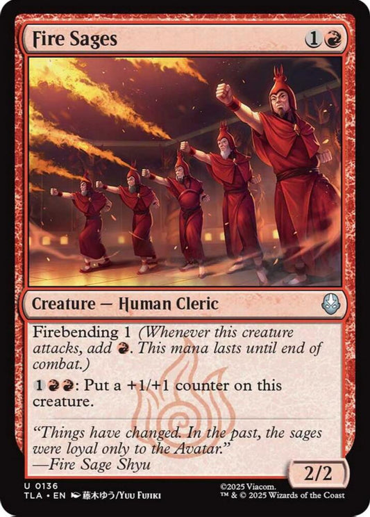 Fire Sages TLA Creature Human Cleric NM