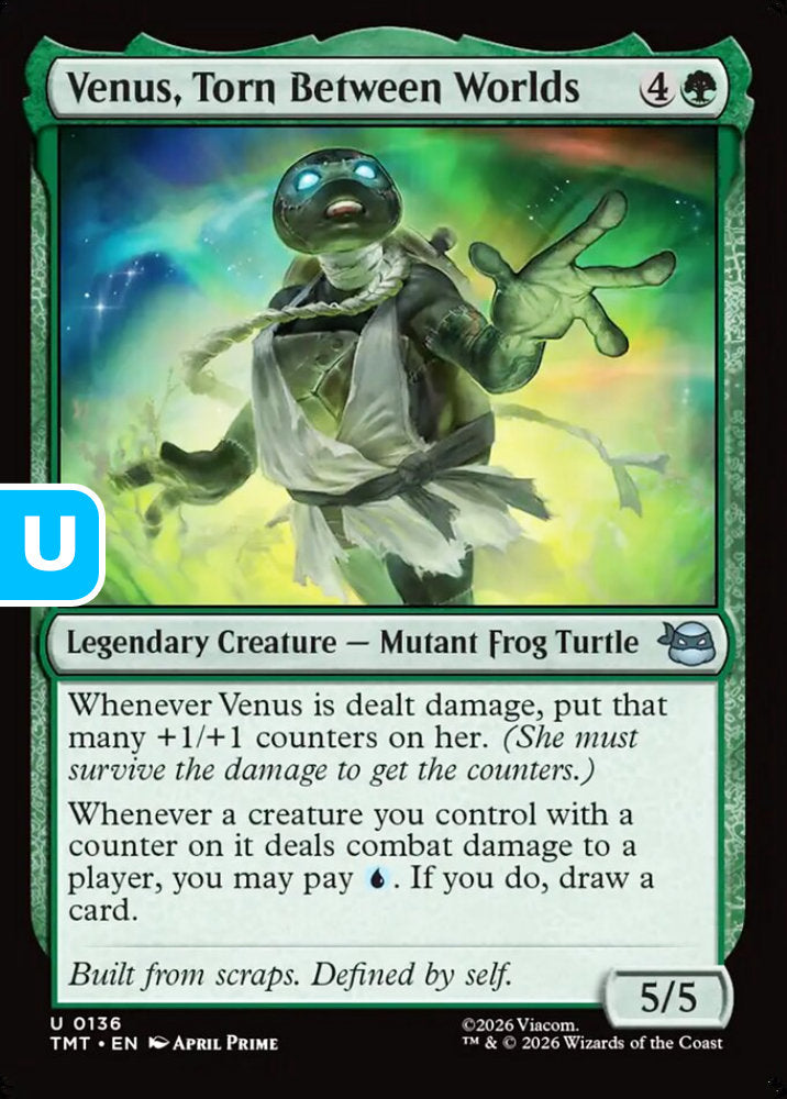 Venus, Torn Between Worlds TMT Legendary Creature Mutant Frog Turtle NM