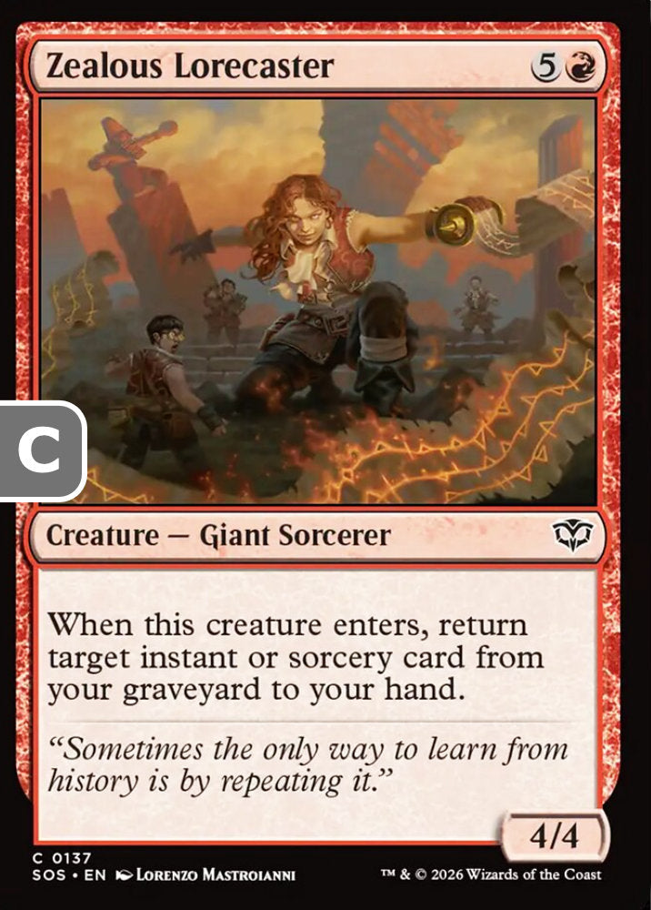 Zealous Lorecaster SOS Creature Giant Sorcerer NM