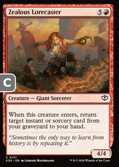Zealous Lorecaster SOS Creature Giant Sorcerer NM