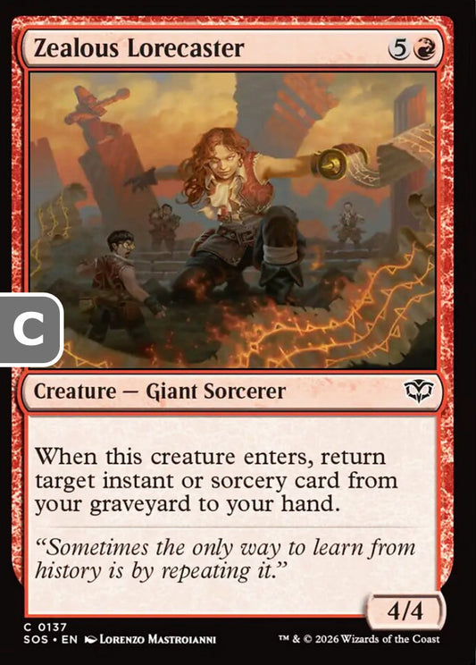Zealous Lorecaster SOS Creature Giant Sorcerer NM
