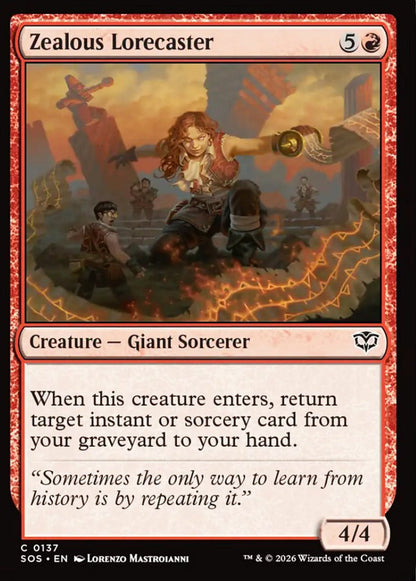 Zealous Lorecaster SOS Creature Giant Sorcerer NM