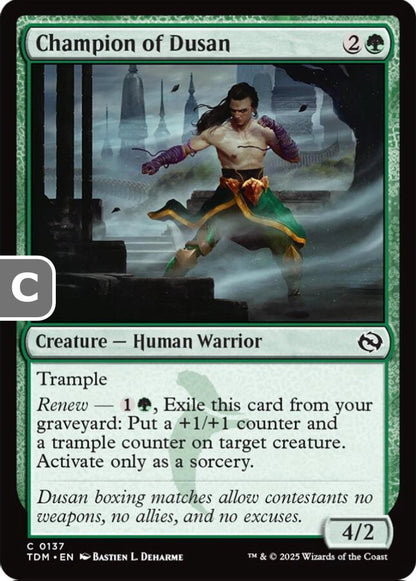 Champion of Dusan TDM Creature Human Warrior NM