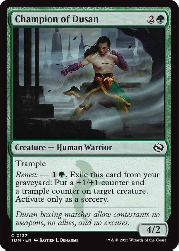 Champion of Dusan TDM Creature Human Warrior NM