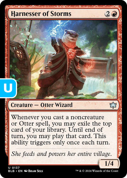 Harnesser of Storms BLB Creature Lizard Archer NM