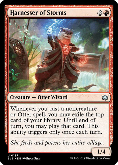 Harnesser of Storms BLB Creature Lizard Archer NM