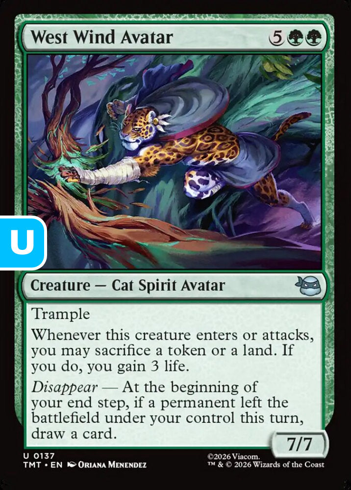 West Wind Avatar TMT Creature Cat Spirit Avatar NM