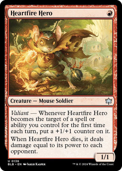 Heartfire Hero BLB Creature Mouse Soldier NM