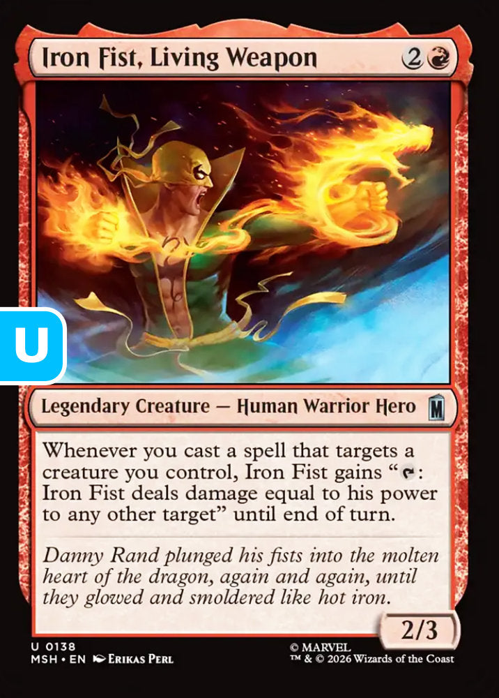 Iron Fist, Living Weapon MSH Legendary Creature  NM