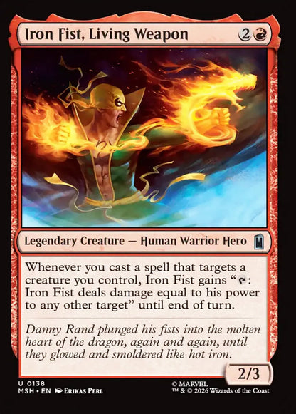 Iron Fist, Living Weapon MSH Legendary Creature  NM