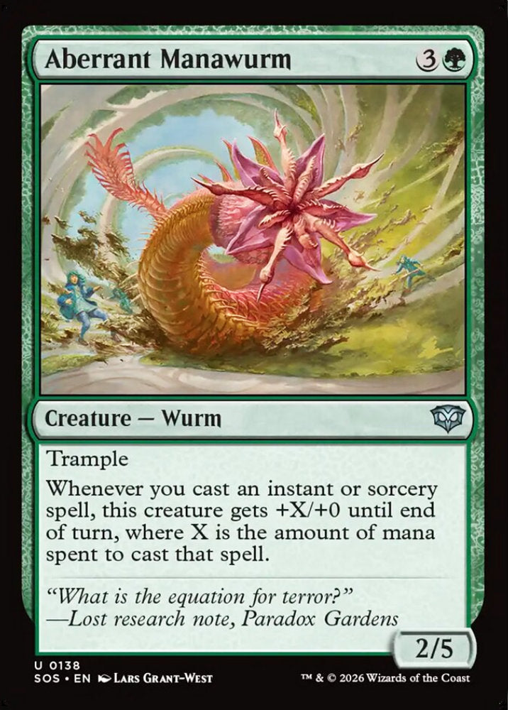 Aberrant Manawurm SOS Creature Wurm NM