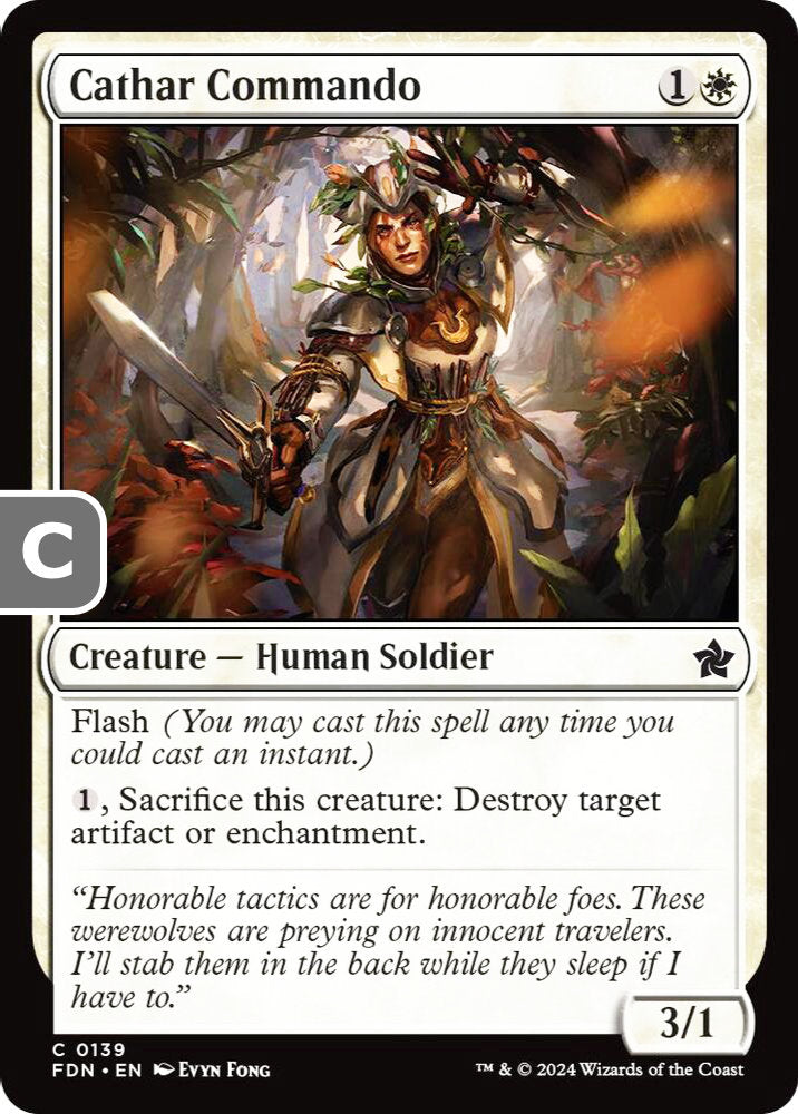 Cathar Commando FDN Creature Human Soldier NM