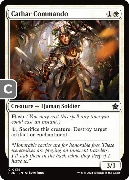 Cathar Commando FDN Creature Human Soldier NM