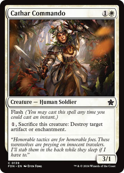Cathar Commando FDN Creature Human Soldier NM