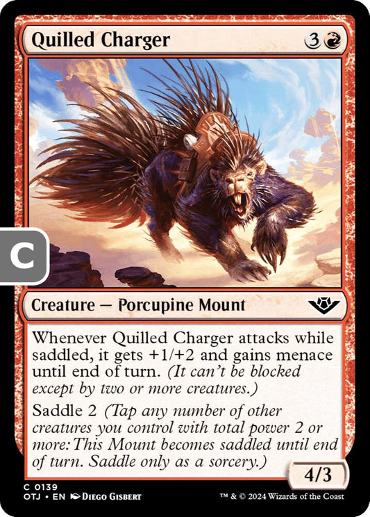 Quilled Charger Creature Porcupine Mount OTJ NM