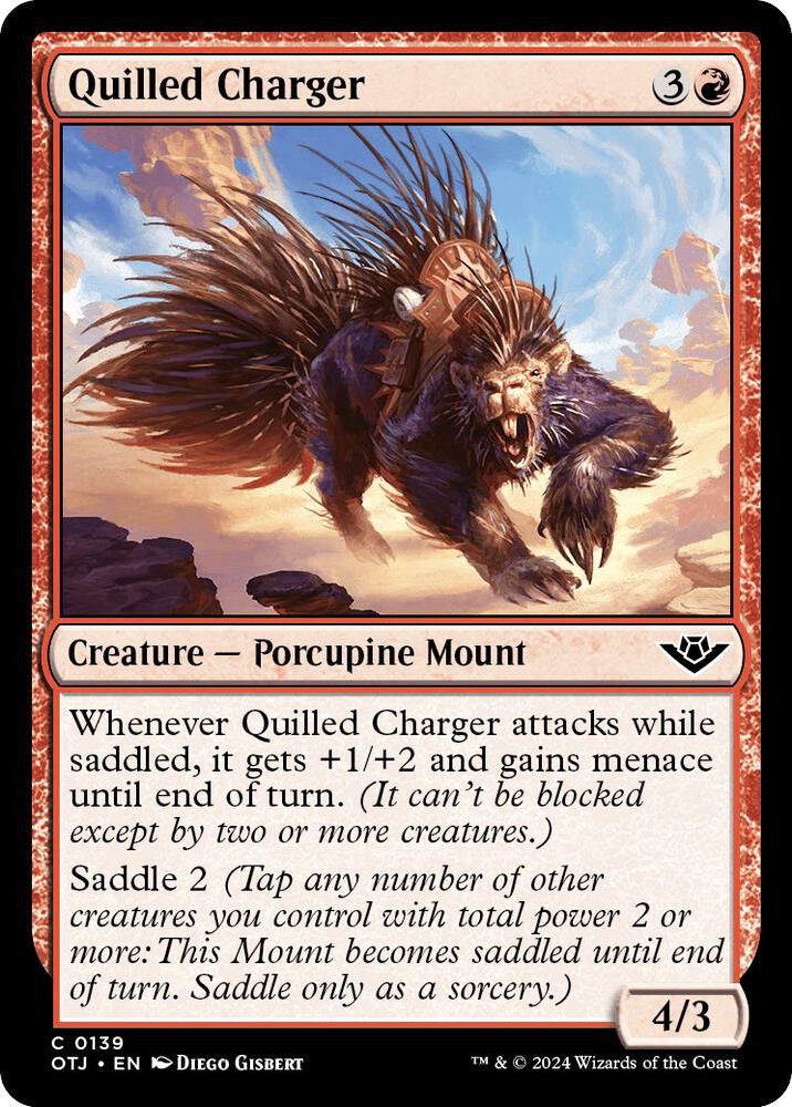 Quilled Charger Creature Porcupine Mount OTJ NM