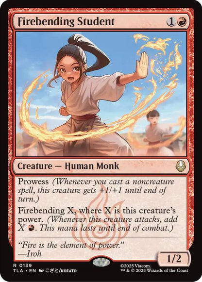 Firebending Student TLA Creature Human Monk NM