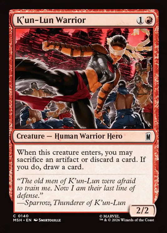 K'un-Lun Warrior MSH Creature Human Warrior Hero NM