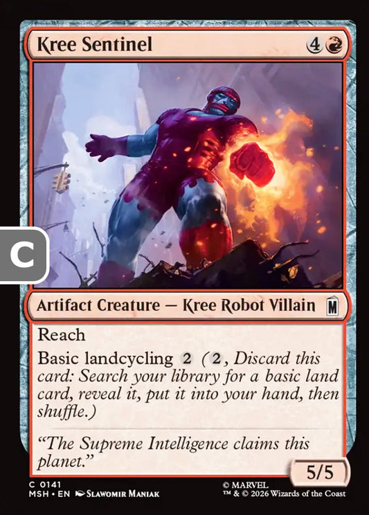 Kree Sentinel MSH Artifact Creature  Kree Robot Villain NM
