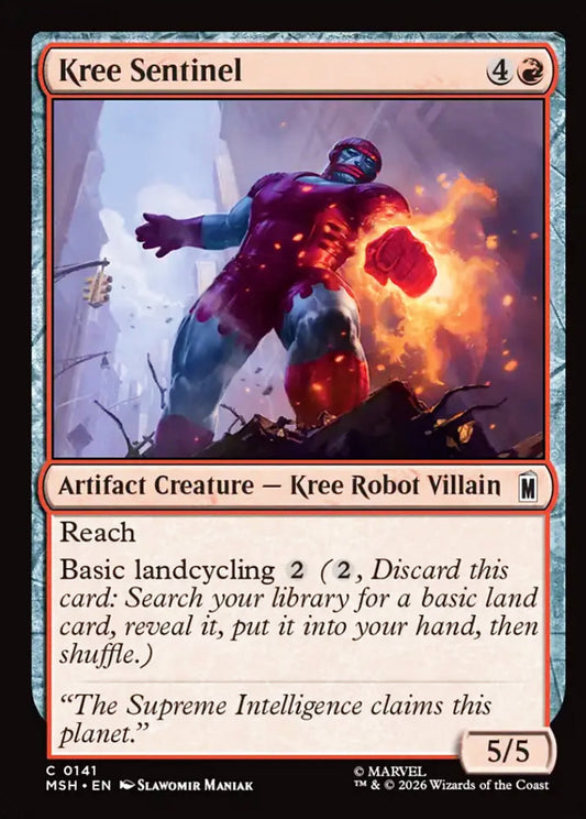 Kree Sentinel MSH Artifact Creature  Kree Robot Villain NM