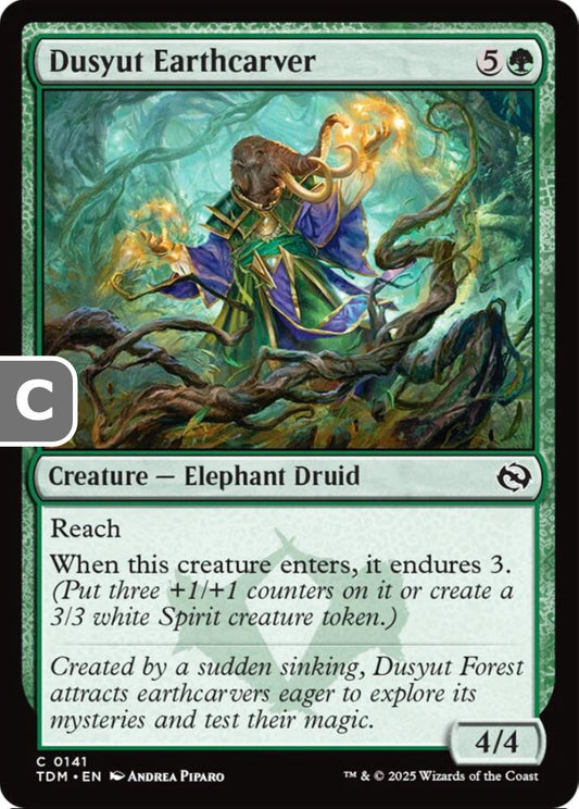 Dusyut Earthcarver TDM Creature Elephant Druid NM