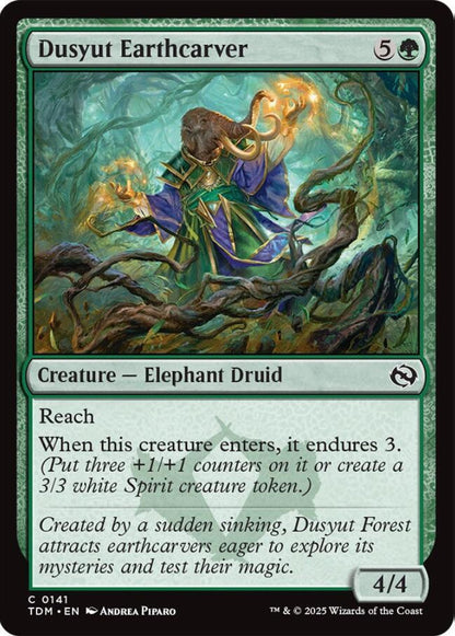 Dusyut Earthcarver TDM Creature Elephant Druid NM
