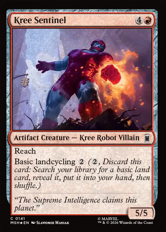 Kree Sentinel MSH Artifact Creature  Kree Robot Villain *Foil* NM