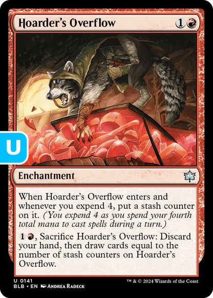 Hoarder's Overflow BLB Enchantment  NM