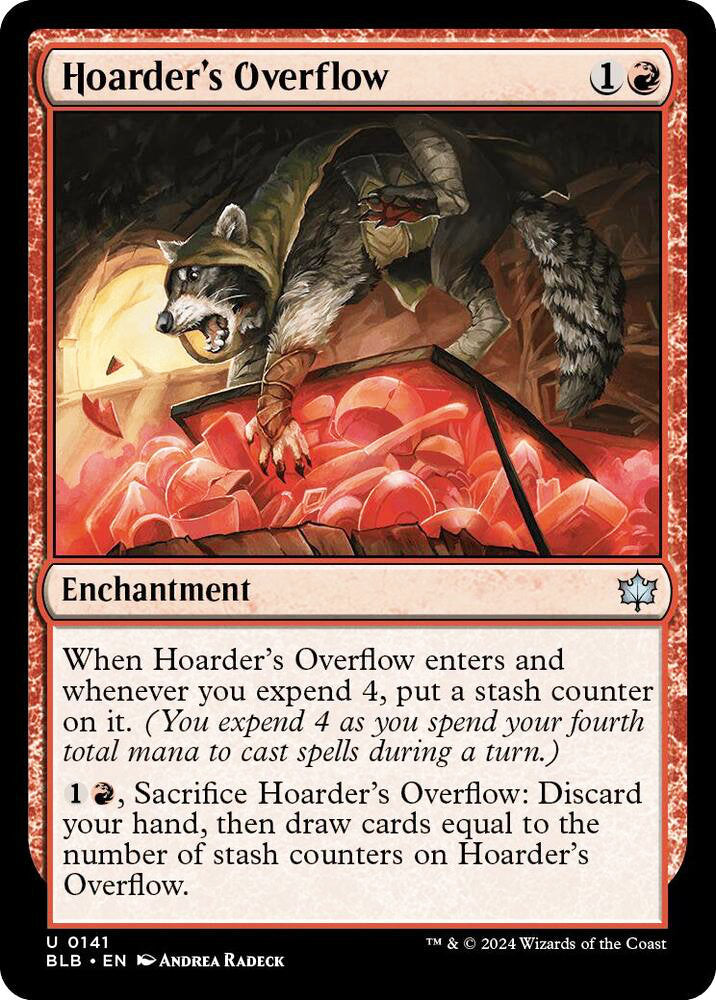 Hoarder's Overflow BLB Enchantment  NM