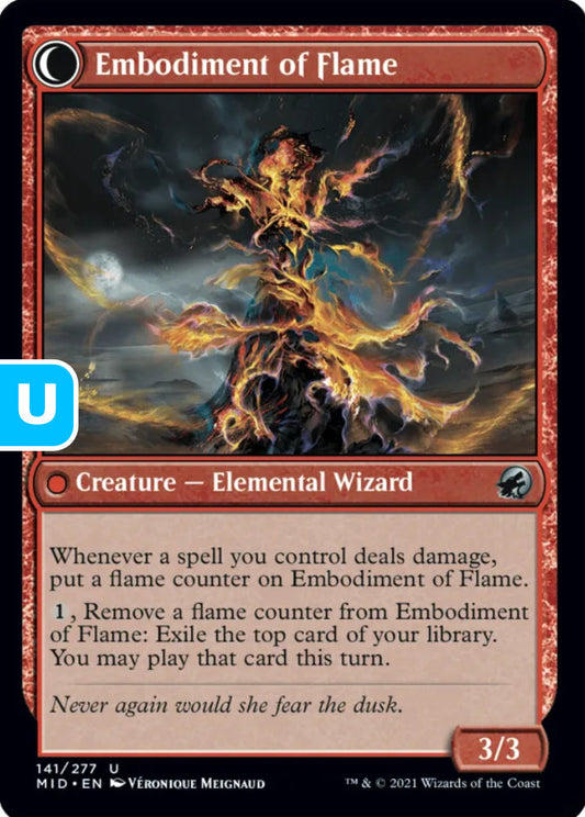 Flame Channeler/Embodiment of Flame MID Creature Human Wizard/Elemental Wizard NM