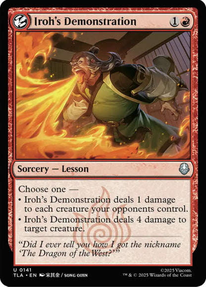 Iroh's Demonstration TLA Sorcery Lesson NM