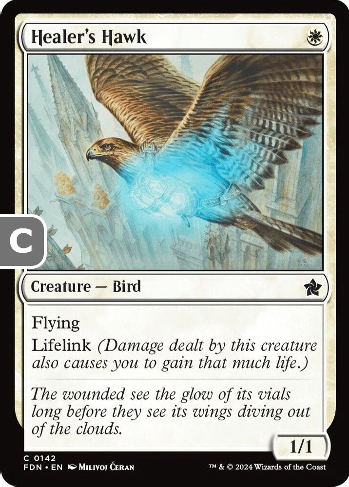 Healer's Hawk FDN Creature Bird NM