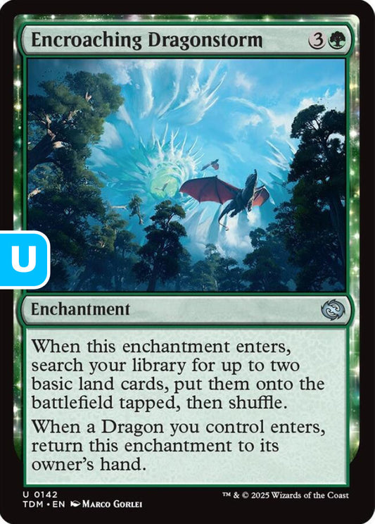 Encroaching Dragonstorm TDM Enchantment  NM