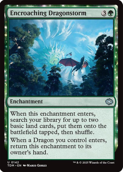 Encroaching Dragonstorm TDM Enchantment  NM