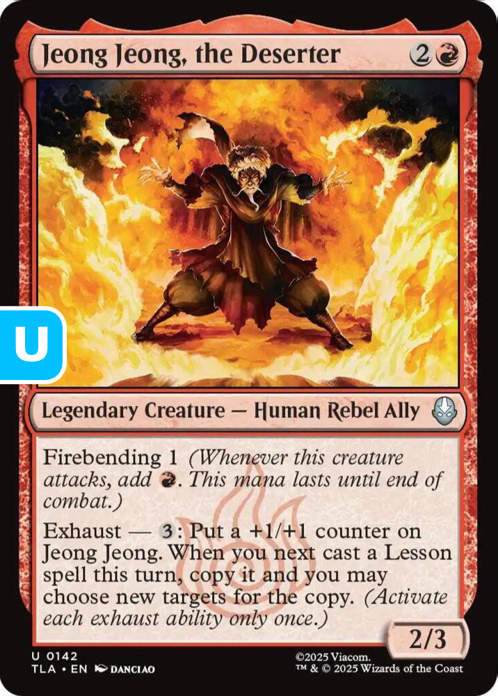 Jeong Jeong the Deserter TLA Legendary Creature Human Rebel Ally NM
