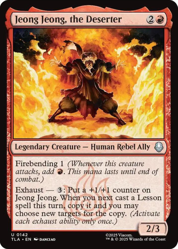 Jeong Jeong the Deserter TLA Legendary Creature Human Rebel Ally NM