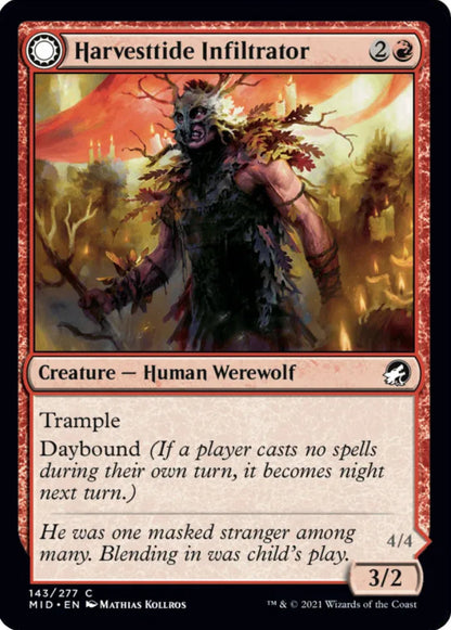 Harvesttide Infiltrator/Harvesttide Assailant MID Creature Human Werewolf/Werewolf NM